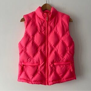 GAP vintage y2k Bright Pink down puffer Vest size small women’s fleece